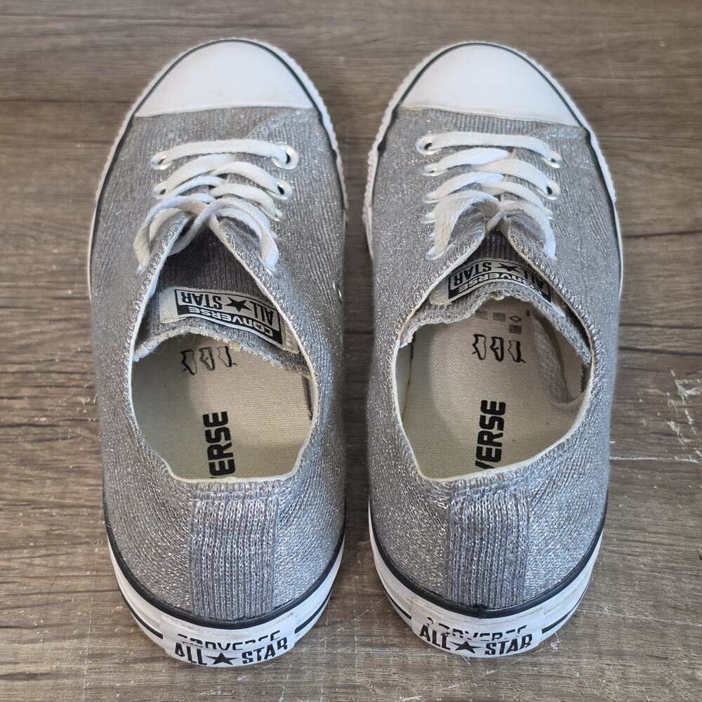 Converse Chuck Taylor All-Star Low Top Sneakers Shoes Size 8 Metallic Silver - Picture 8 of 9